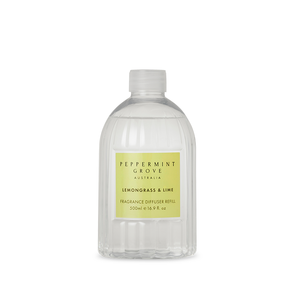 Lemongrass And Lime Diffuser Refill 500ml Peppermint Grove