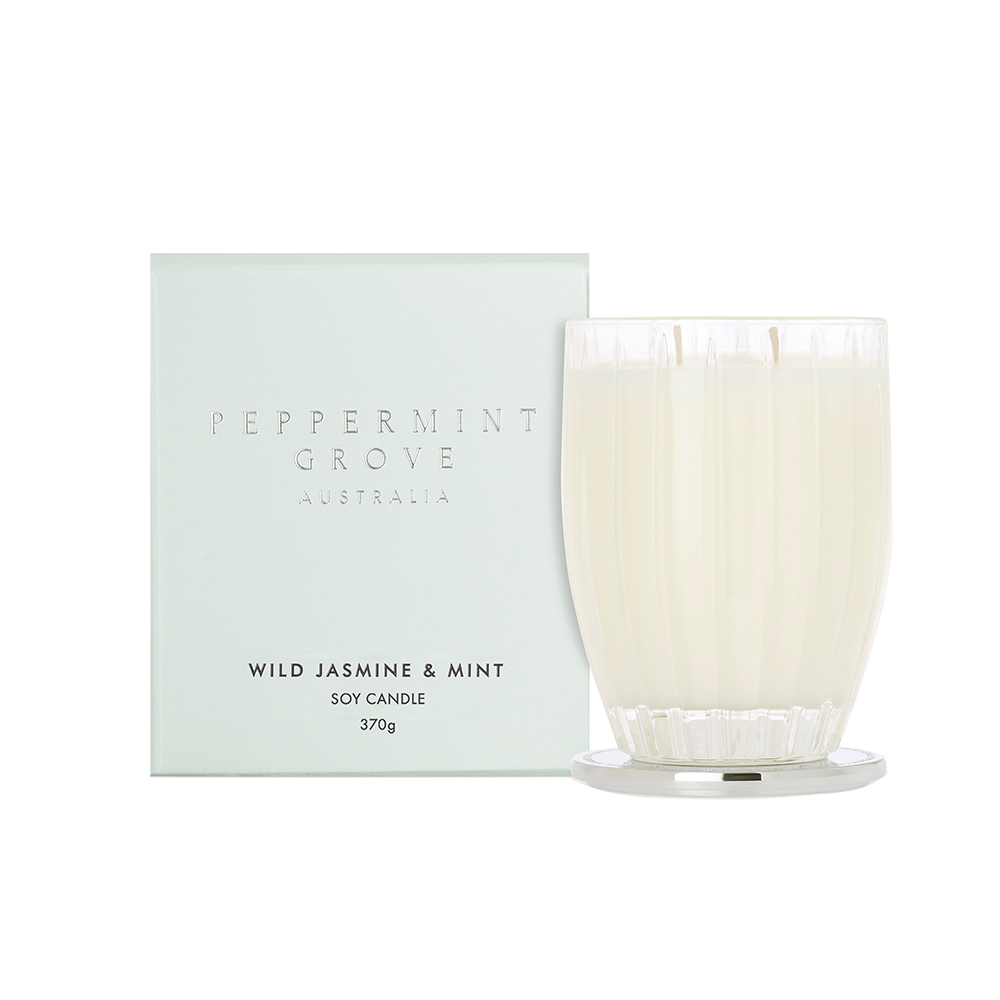 Wild Jasmine & Mint Soy Candle 370g Peppermint Grove