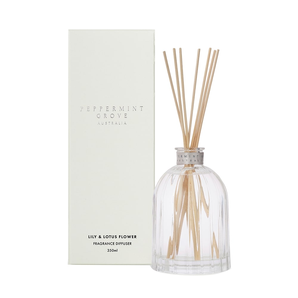 Lily & Lotus Flower Fragrance Diffuser 350ml | Peppermint Grove